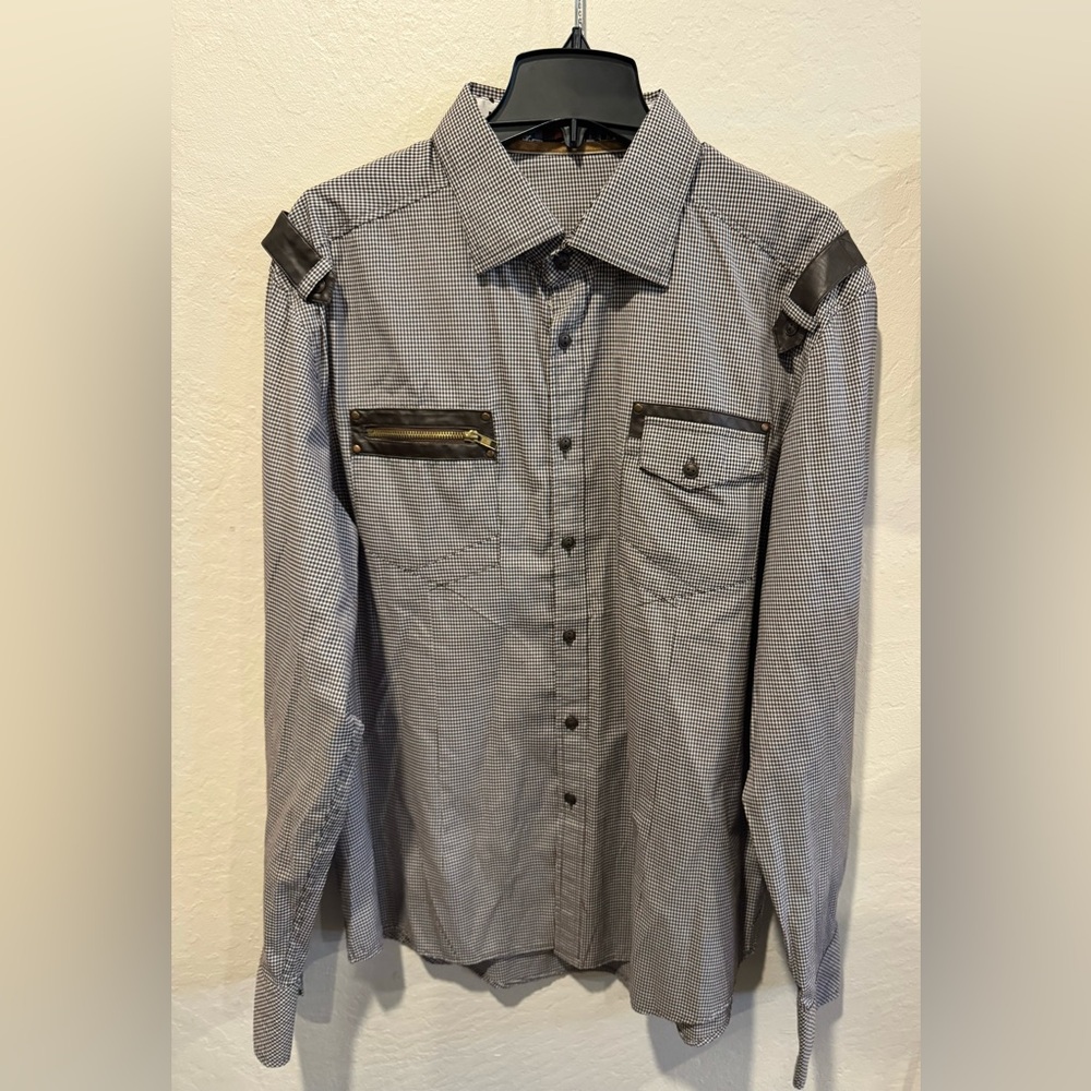Toku Brown long sleeve dress shirt - XXL